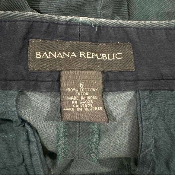Vintage 2000 Banana Republic Corduroy Trouser Pants Mid Rise Wide Leg Teal | 6 - Picture 13 of 14